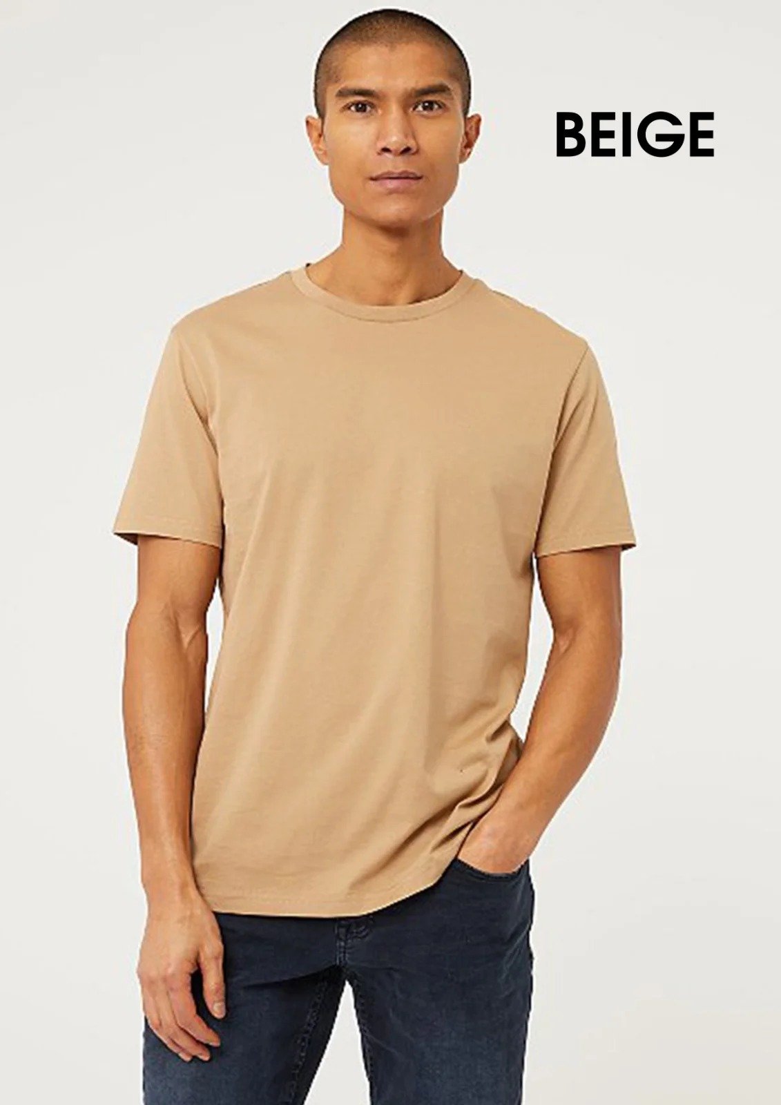 Round Neck Men's T-Shirts Double Biowash 180 GSM